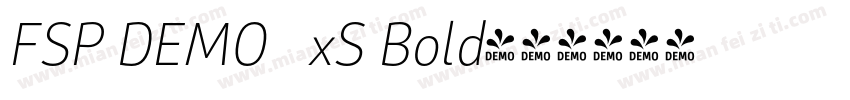 FSP DEMO   xS Bold字体转换